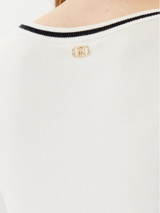 Liu Jo Sport Maglione TF5209 MS49I Écru Regular Fit