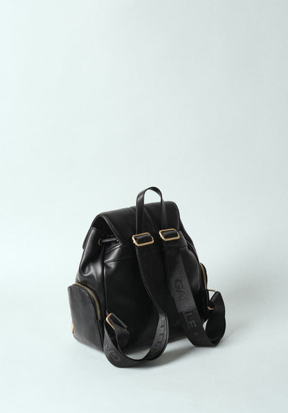 Regular Backpack In Ecopelle Nero - Gaëlle Paris SKU: GBADP4628-V1