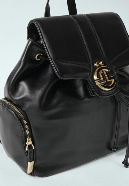 Regular Backpack In Ecopelle Nero - Gaëlle Paris SKU: GBADP4628-V1