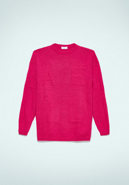 Fuchsia Knitted Pullover - Gaëlle Paris SKU: GBDP19525-V1