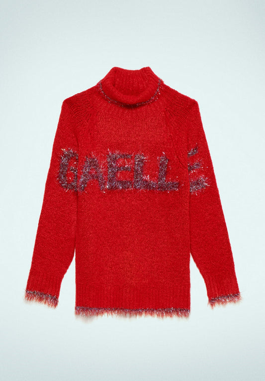 Red Knitted Pullover - Gaëlle Paris SKU: GBDP19600-V3