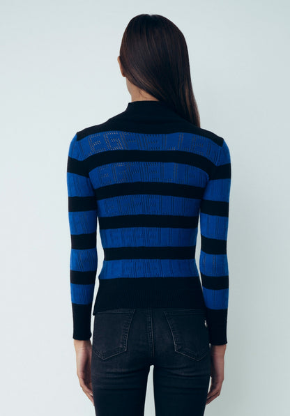 Pullover In Maglieria Bluette Nero - Gaëlle Paris SKU: GBDP19578-V1 €169,00