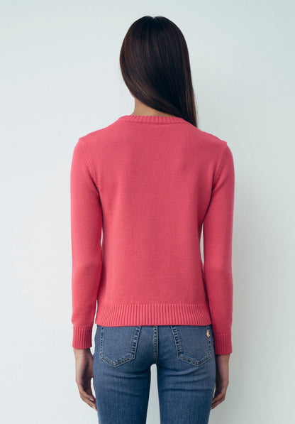 Fuchsia Knitted Pullover - Gaëlle Paris SKU: GBDP19599-V1