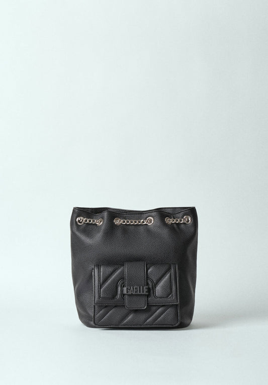 Regular Backpack In Black Faux Leather - Gaëlle Paris ARTICLE GBADP4854-V1
