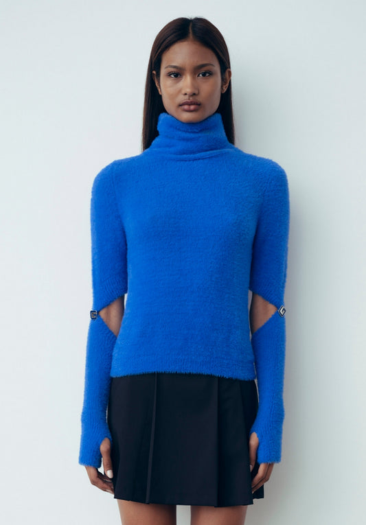 Bluette Knitted Turtleneck Pullover - Gaëlle Paris SKU: GBDP19551-V1