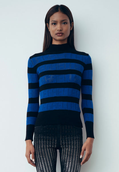 Pullover In Maglieria Bluette Nero - Gaëlle Paris SKU: GBDP19578-V1 €169,00