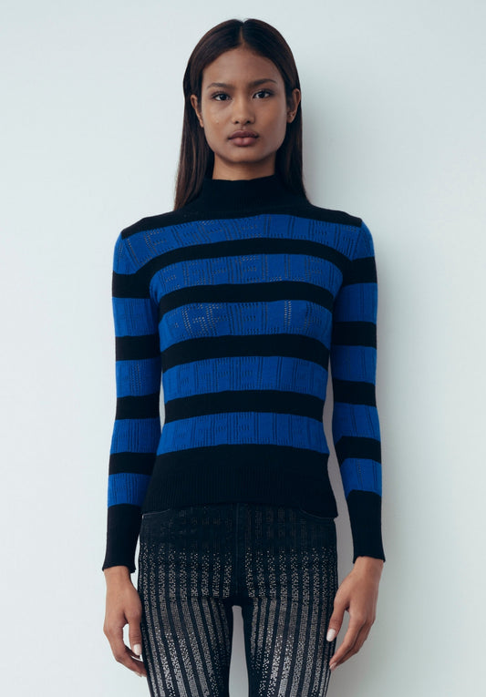 Black Bluette Knitted Pullover - Gaëlle Paris SKU: GBDP19578-V1 €169.00