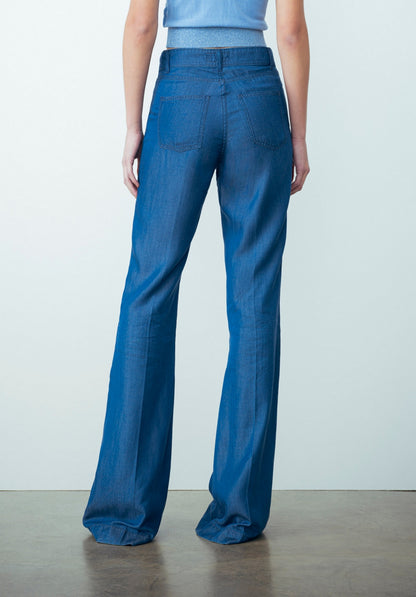 Pantalone Flare In Denim Blu - Gaëlle Paris ARTICOLO  GAABW00313