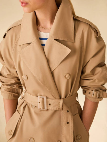 Penny Black PBBVETTURA Trench doppiopetto in gabardine - SABBIA