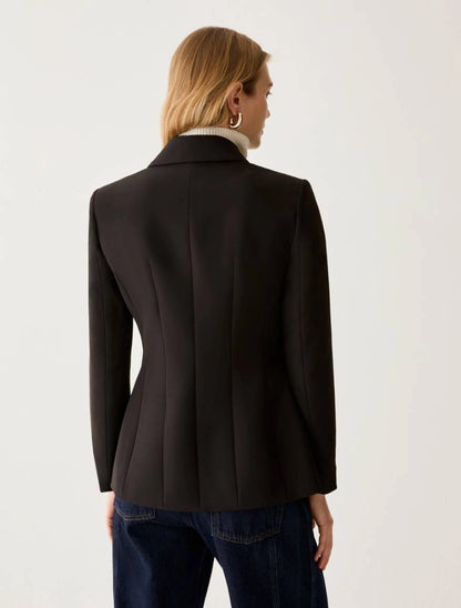 Blazer slim in tessuto tecnico - NERO PENNY BLACK PBPOSSIDO