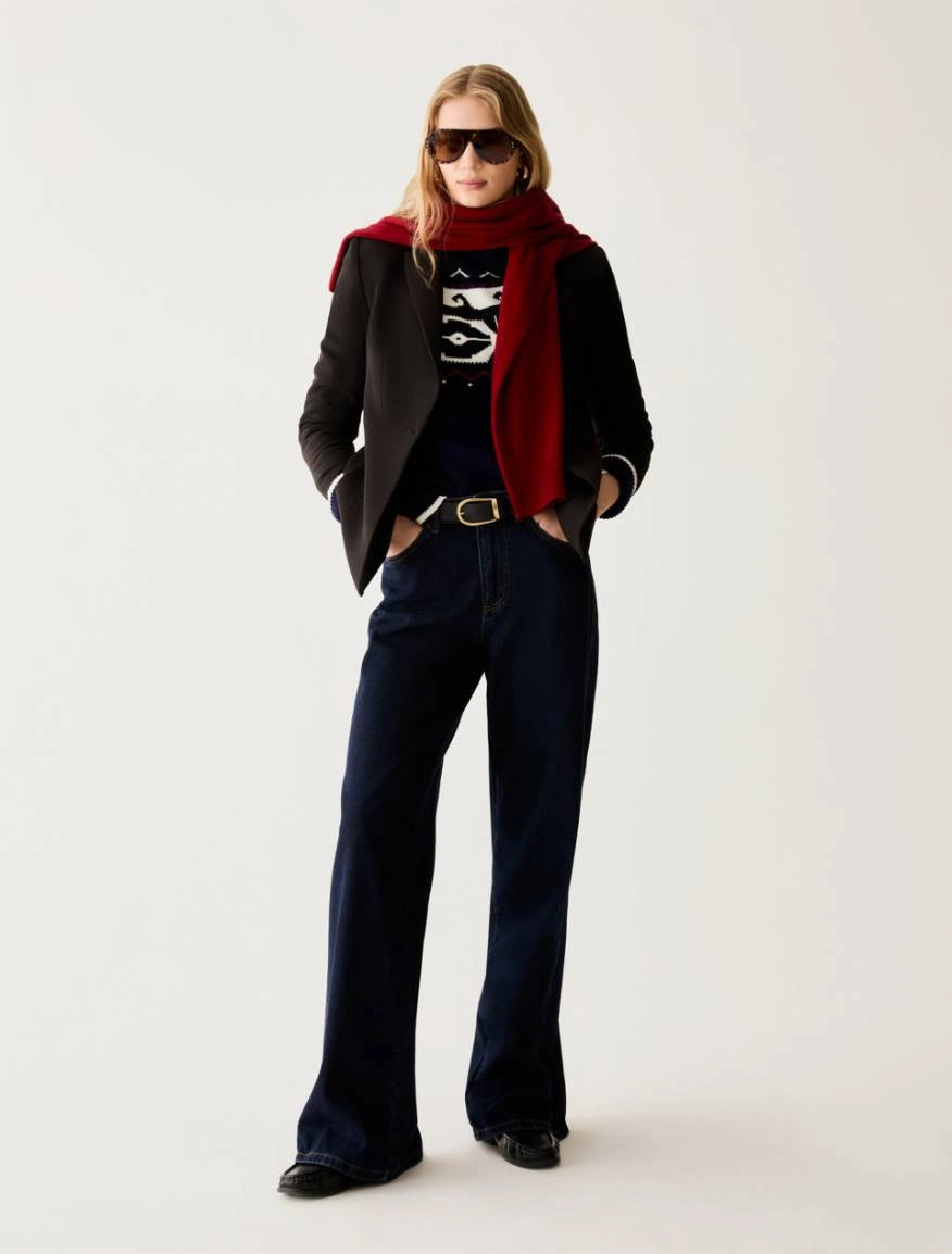 Blazer slim in tessuto tecnico - NERO PENNY BLACK PBPOSSIDO