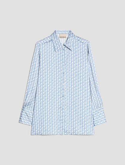 Camicia in raso a fantasia - BIANCO E AZZURRA PENNY BLACK PBBRECENTE