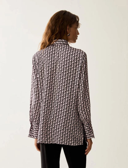 Camicia in raso a fantasia - BIANCO E AZZURRA PENNY BLACK PBBRECENTE