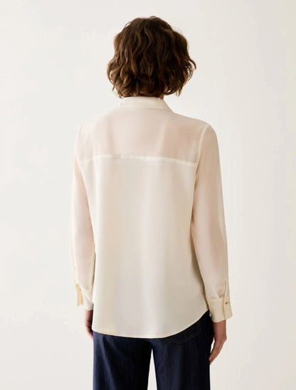 Camicia in mix di materiali - AVORIO PENNY BLACK  PBPMODICO