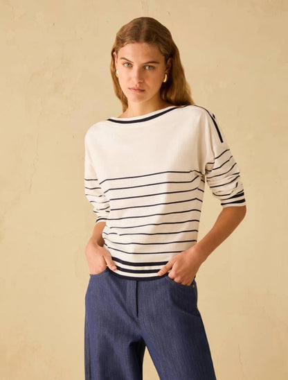 Penny Black PBJCAMPALE Marinière in maglia stretch - AVORIO