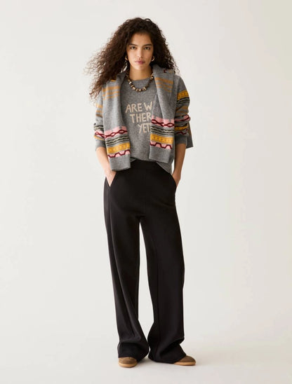 Pantaloni ampi in jersey piqué - NERO PENNY BLACK PBJPASTE