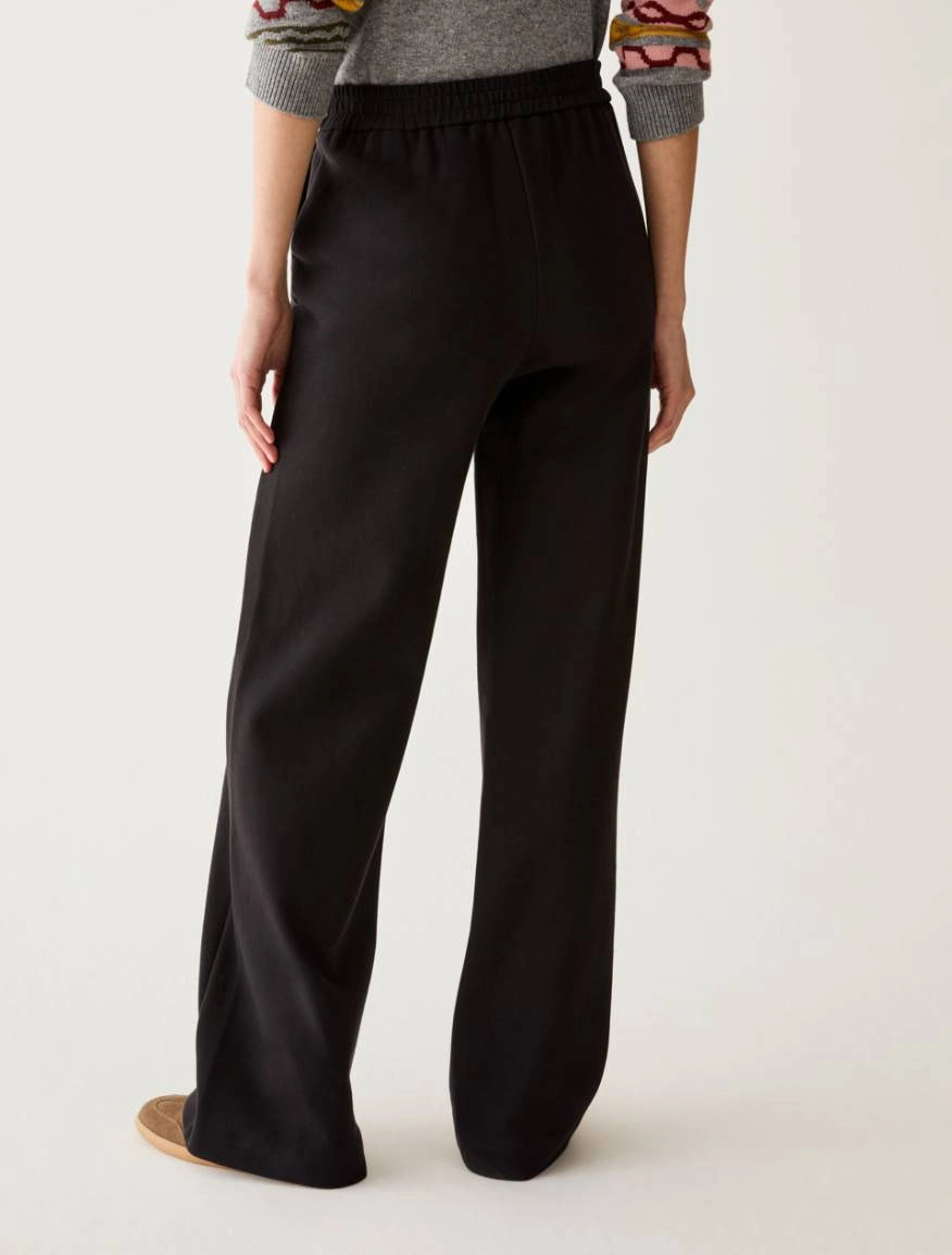 Pantaloni ampi in jersey piqué - NERO PENNY BLACK PBJPASTE