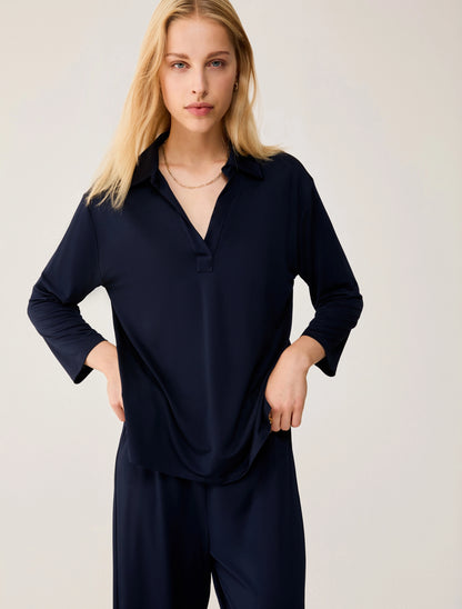 Fluid piqué jersey polo shirt PENNY BLACK PBJVOLANTE - 1971066602003