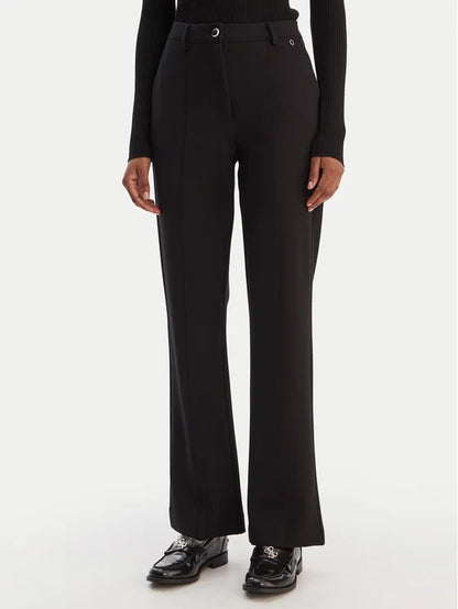 Guess W6RB11KCMU2 Pantaloni Zoe Nero Straight Leg