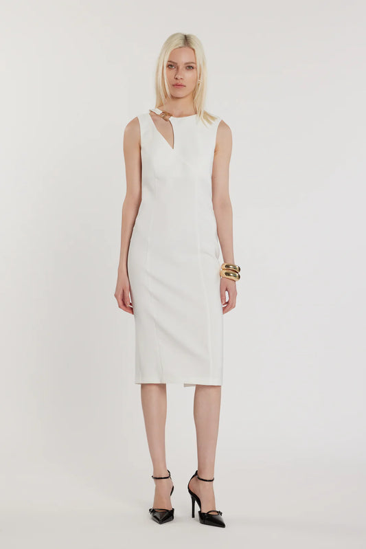 Relish Abito CECILE midi smanicato con apertura più passante più spacco