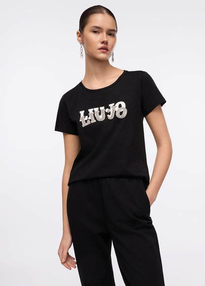 Liu Jo T-Shirt in cotone  TF5280JS923M9916