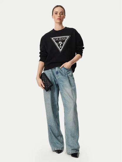 Guess Felpa W6YQ14K4352 Nero Relaxed Fit
