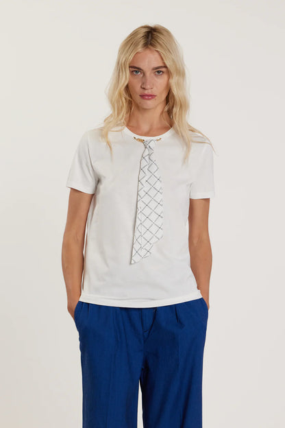 Relish T-Shirt ANDRE maniche corte con cravatta logo