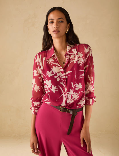 Penny Black PBPGIRAFFA Camicia in georgette floreale