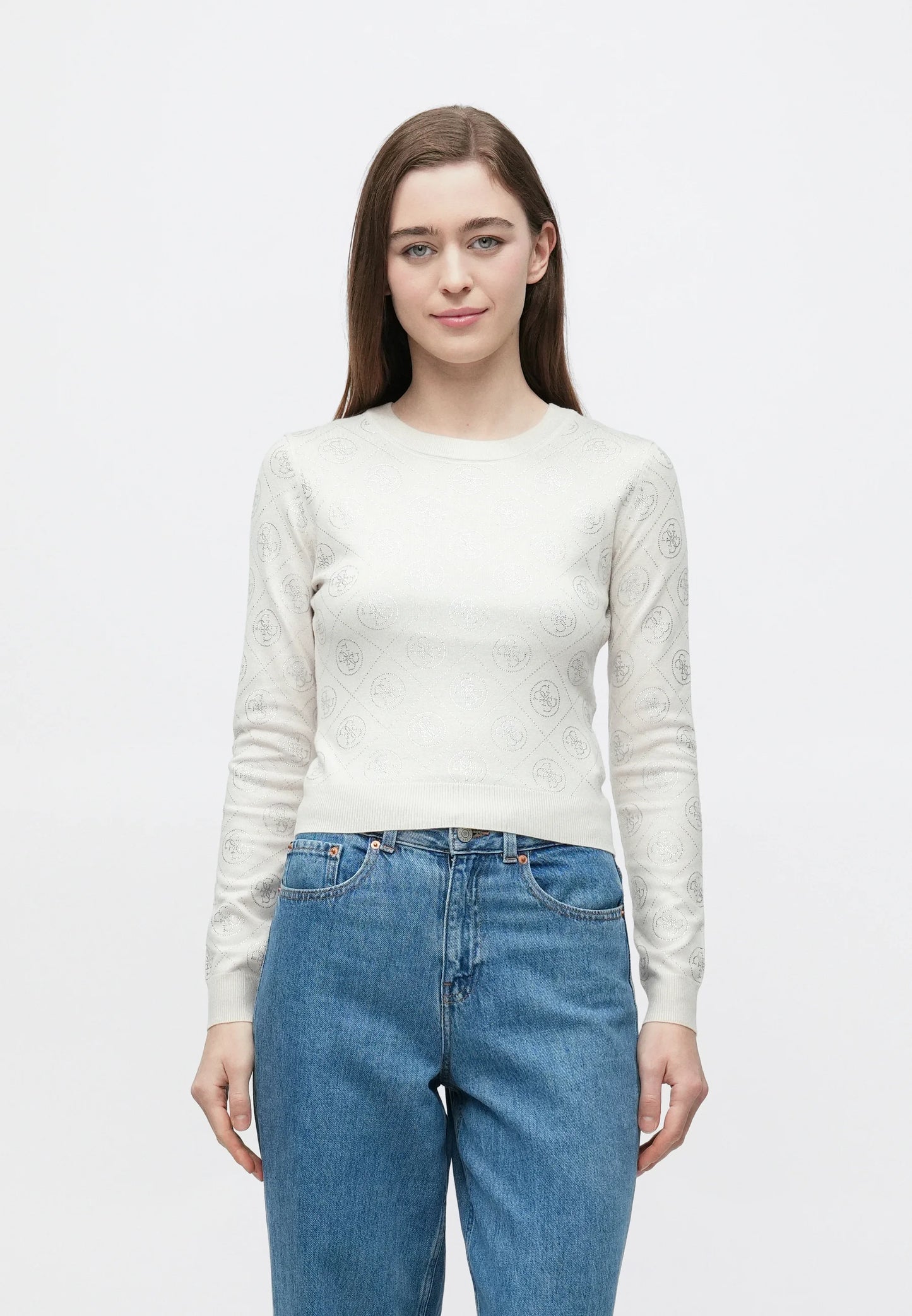 Guess RHINESTONES Maglione - wind cloud