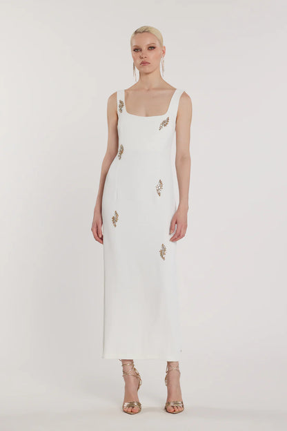 Relish Abito ANGIOLINI senza maniche lungo con applicazioni strass