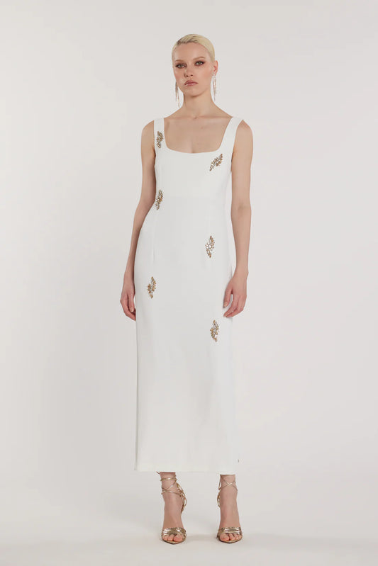 Relish Abito ANGIOLINI senza maniche lungo con applicazioni strass