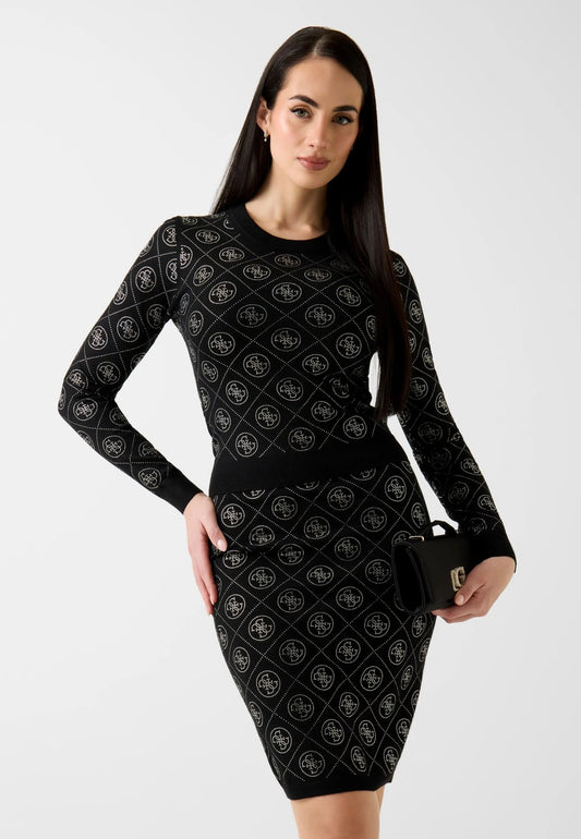 Guess RHINESTONES - Maglione - schwarz multicolor