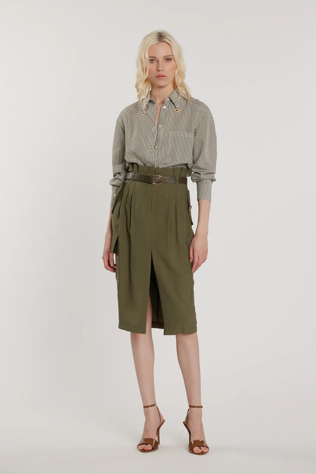 Relish Longuette CLERY vita alta con patte più tasconi più cintura più spacco