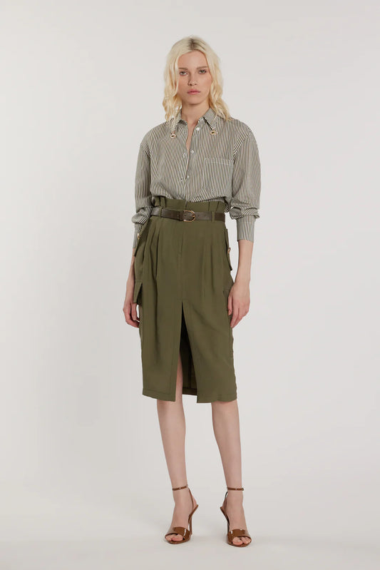 Relish Longuette CLERY vita alta con patte più tasconi più cintura più spacco