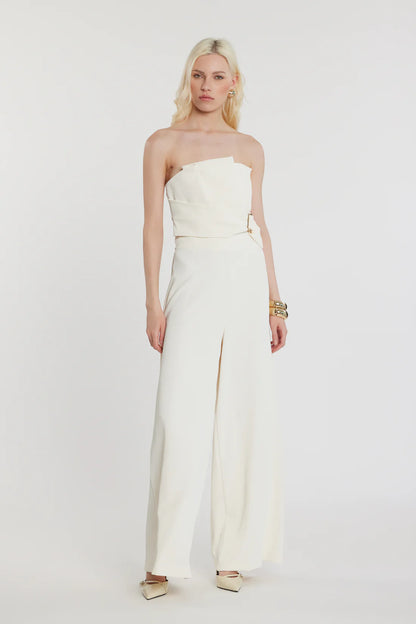 Relish Tuta UETT lunga smanicata con fascia ventaglio più pieghe più effetto cintura