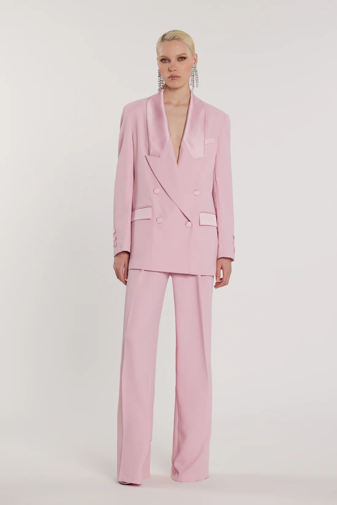 Relish Pantalone MORITA vita alta con pinces più piping largo