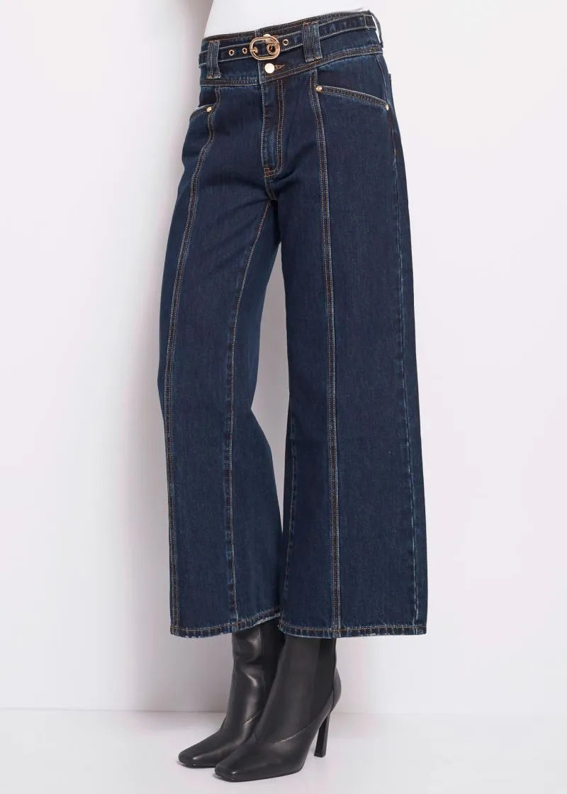 Cropped jeans with belt GAUDI article 321BD26014 