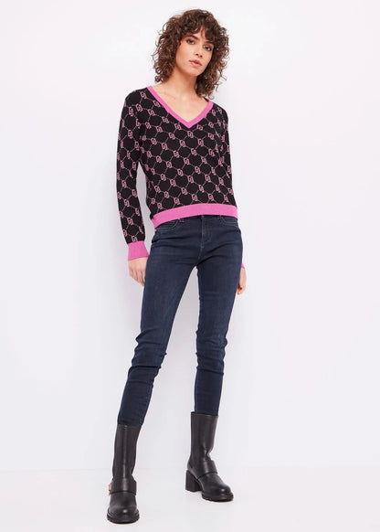 AUTUMN WINTER V-neck sweater with GAUDI jacquard logo article 321bd53013 