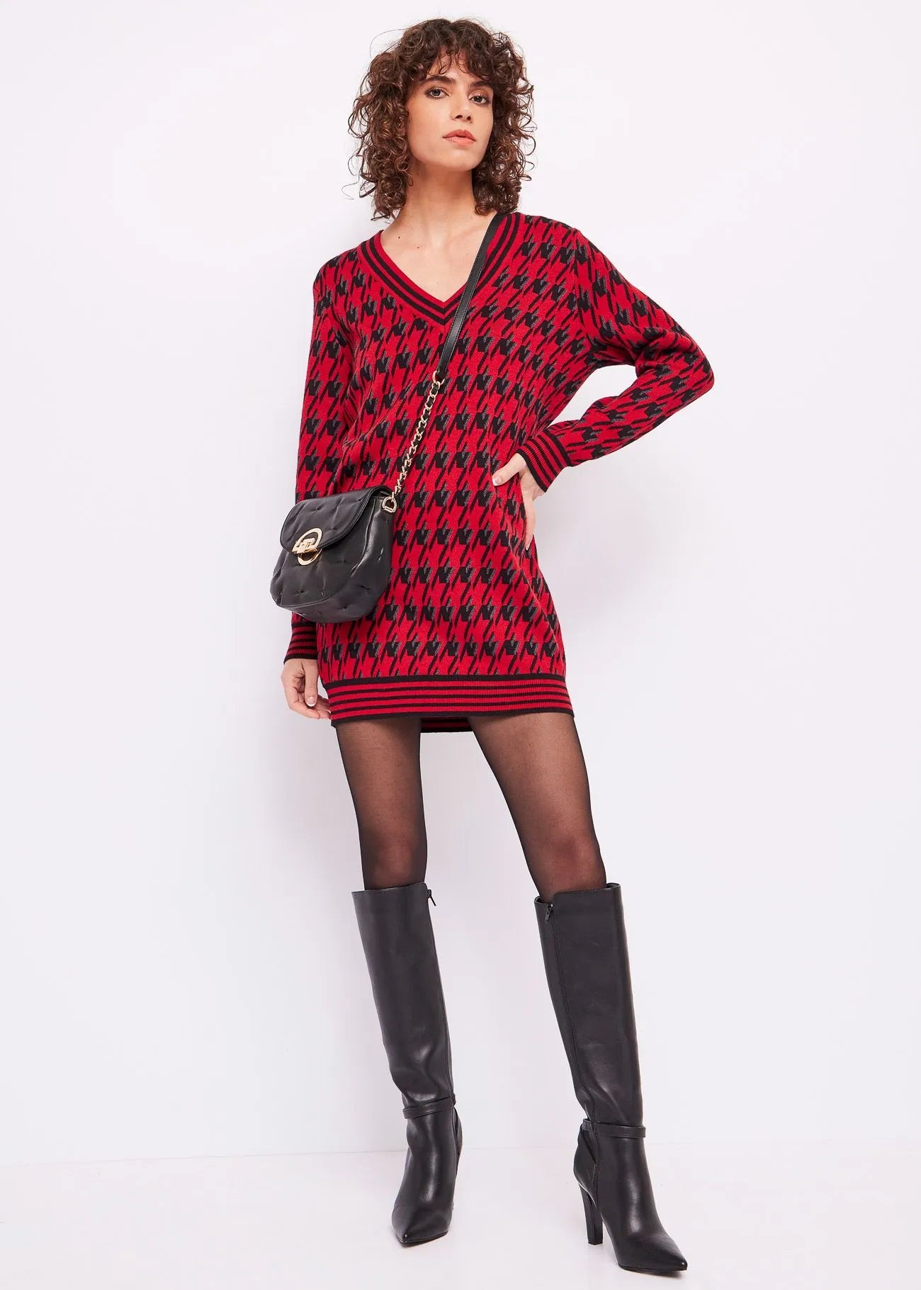 Houndstooth dress GAUDI ARTICLE 321BD53053_325027-01 