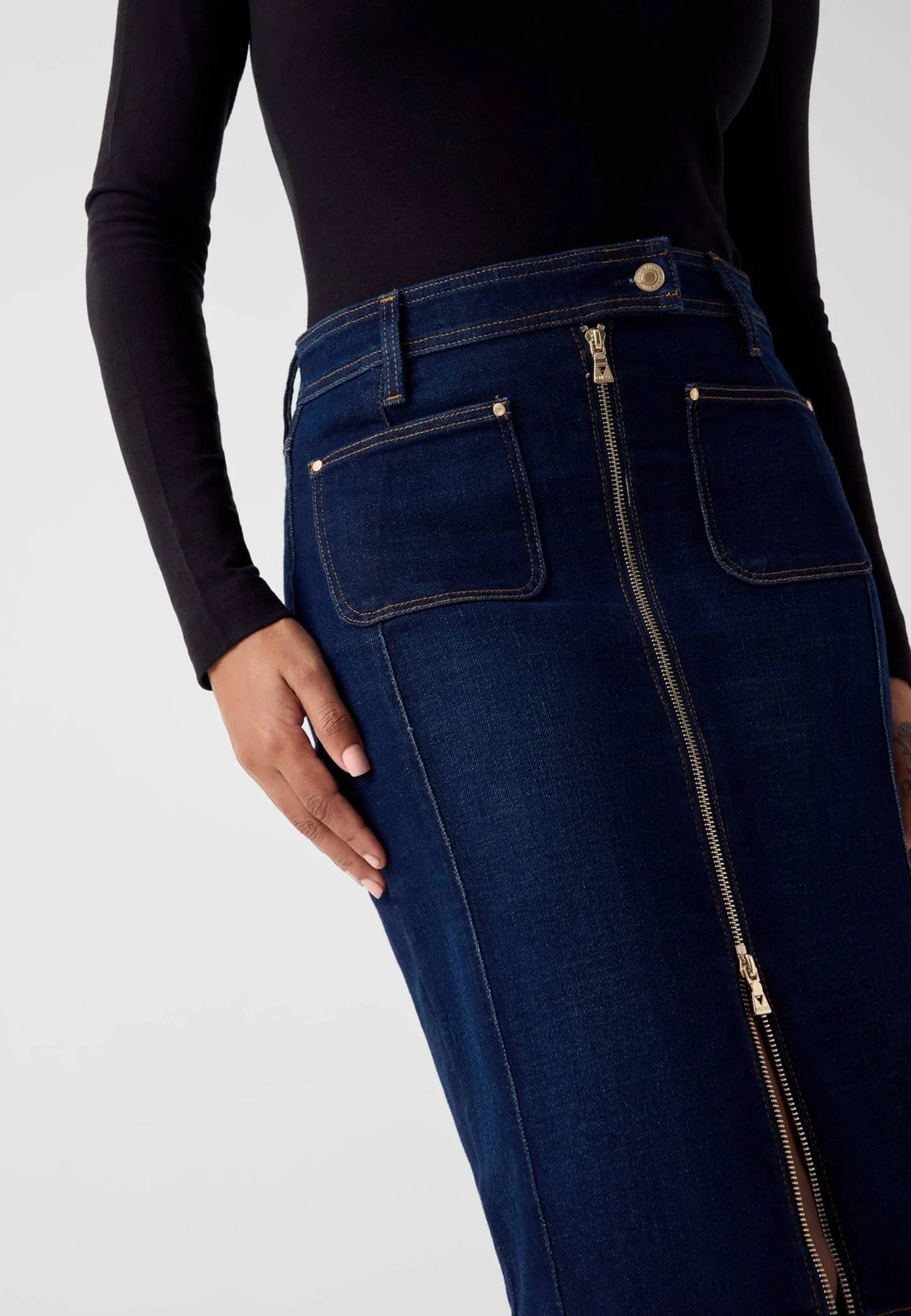 Gonna W6RD0UD6881 longuette in denim