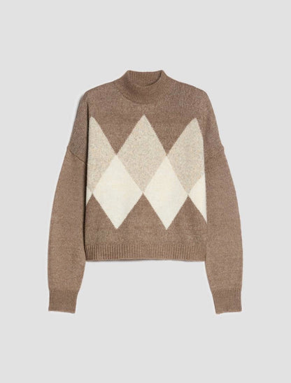 Maglia con rombi a intarsio - FANGO PENNY BLACK   PBKCANDORE