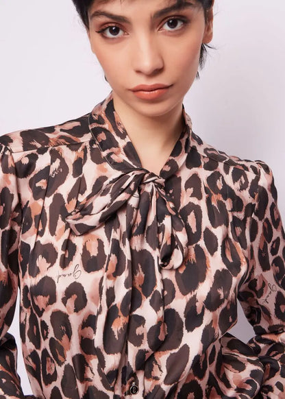 Nuova Collezione Camicia animalier in raso GAUDI ARTICOLO 421BD45005