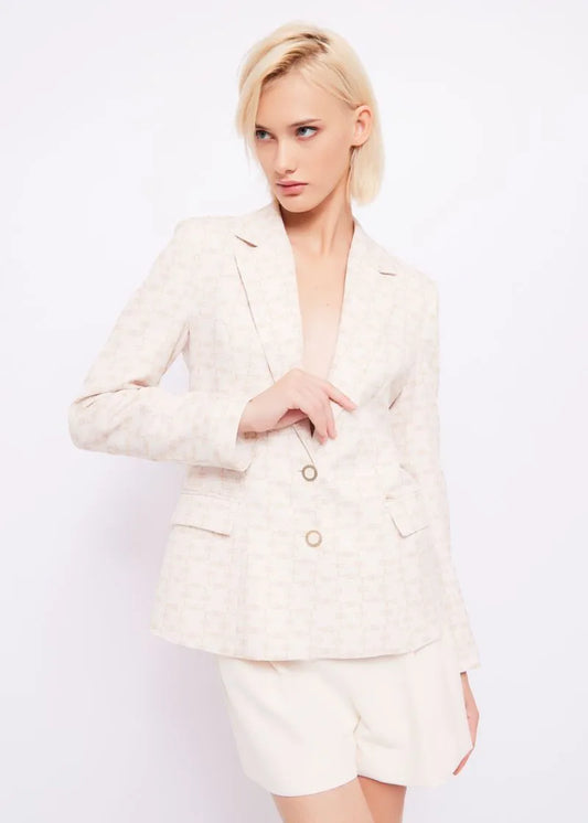 Blazer stretch con stampa articolo fd35005