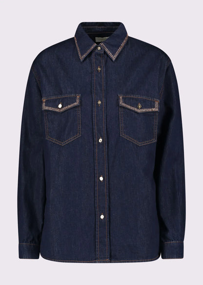 Camicia da donna in denim con strass GAUDI