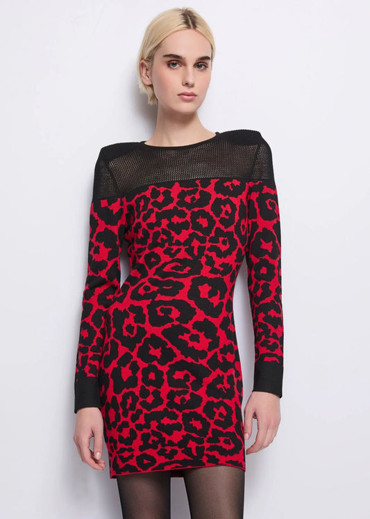Mini abito jacquard in lana e seta - art. 521DD13012 - Denny Rose Autunno Inverno 2025/26