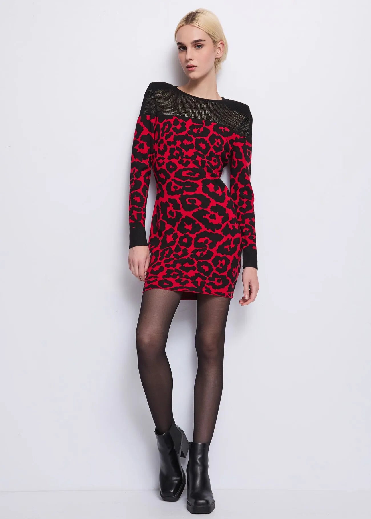 Mini abito jacquard in lana e seta - art. 521DD13012 - Denny Rose Autunno Inverno 2025/26