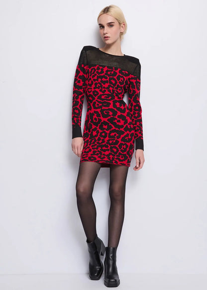 Mini abito jacquard in lana e seta - art. 521DD13012 - Denny Rose Autunno Inverno 2025/26