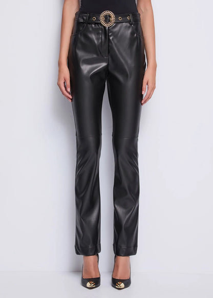 Pantalone in ecopelle con cintura - art. 521DD28003 - Denny Rose Autunno Inverno 2025/26