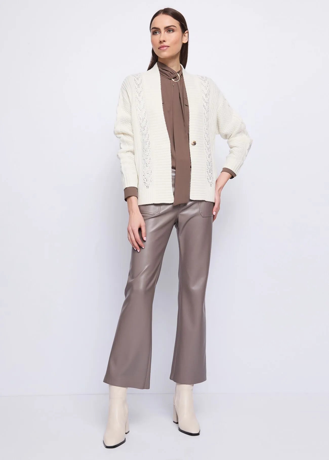 Pantaloni flare da donna in similpelle GAUDI 521FD28002_3331