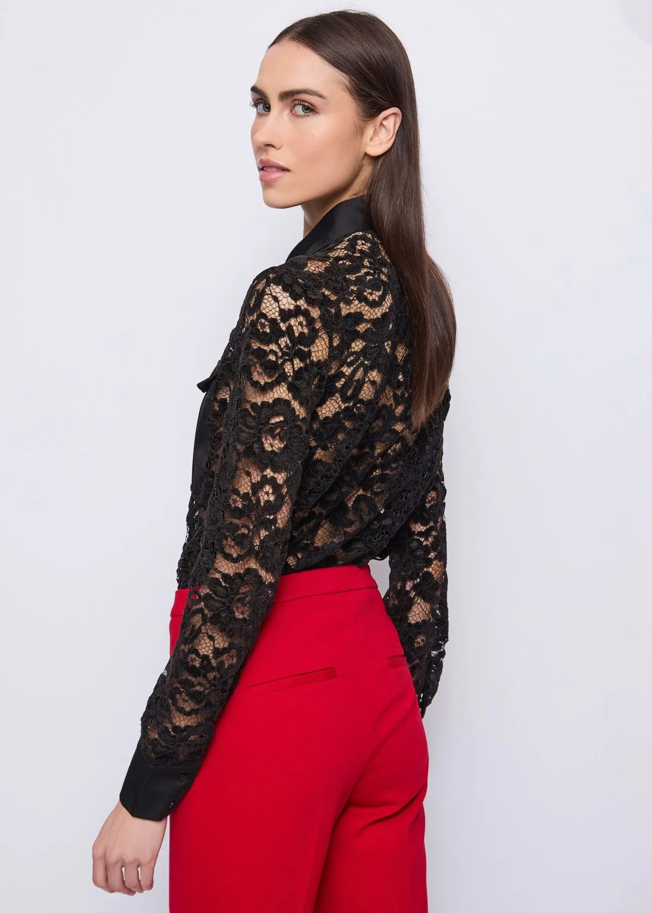 Camicia da donna in pizzo floreale GAUDI 521FD45007_2001